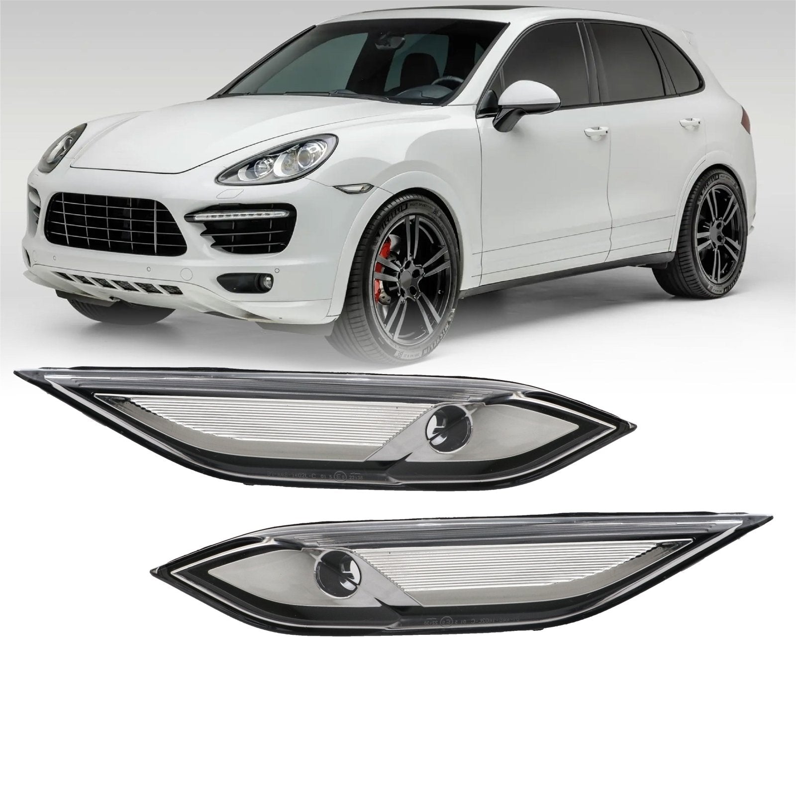 2011-2014 Porsche Cayenne 958 Euro CLEAR WhiteOut Front Bumper