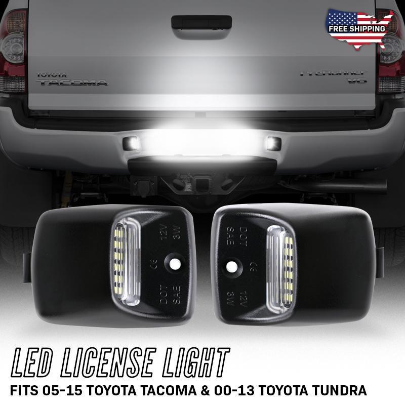 2005-2015 Toyota Tacoma / 2000-2013 Tundra 18 SMD Plug u0026 Play Error Free LED  License Plate Light Assembly x2 Lamps A Set - Unique Style Racing