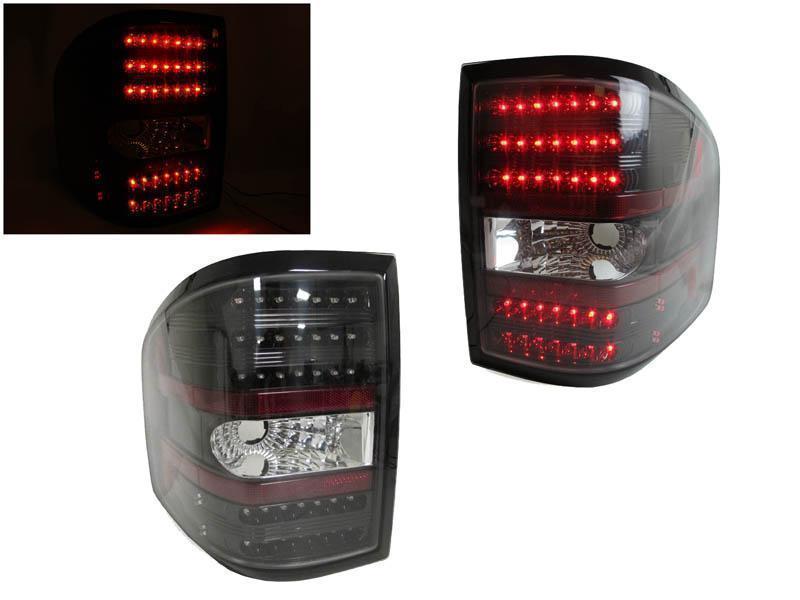 2004-2009 Ford F150 / F150 Pickup Flareside Black Housing Clear Lens Red  LED Tail Lights