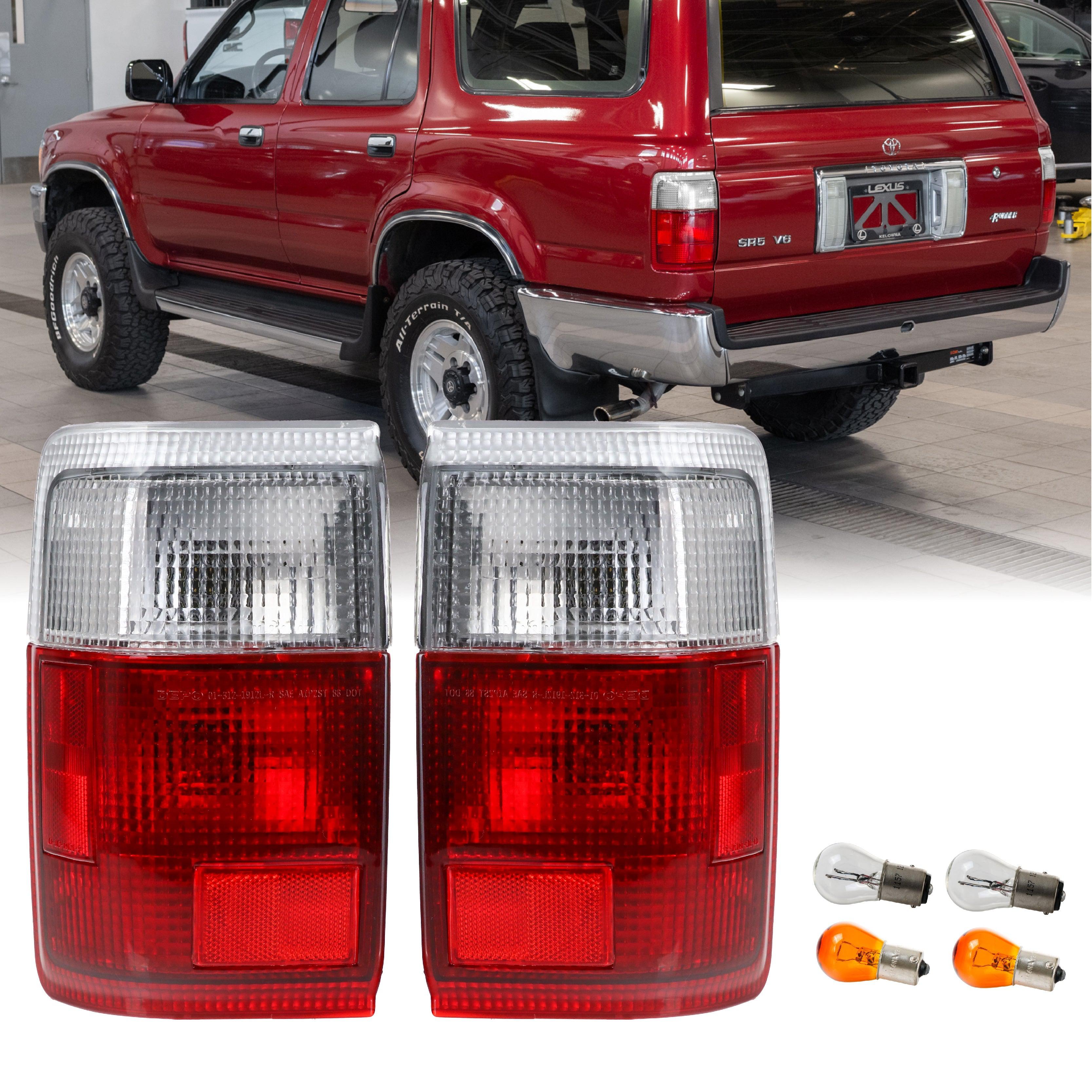 1990-1995 Toyota 4Runner Red/Clear Rear Tail Light