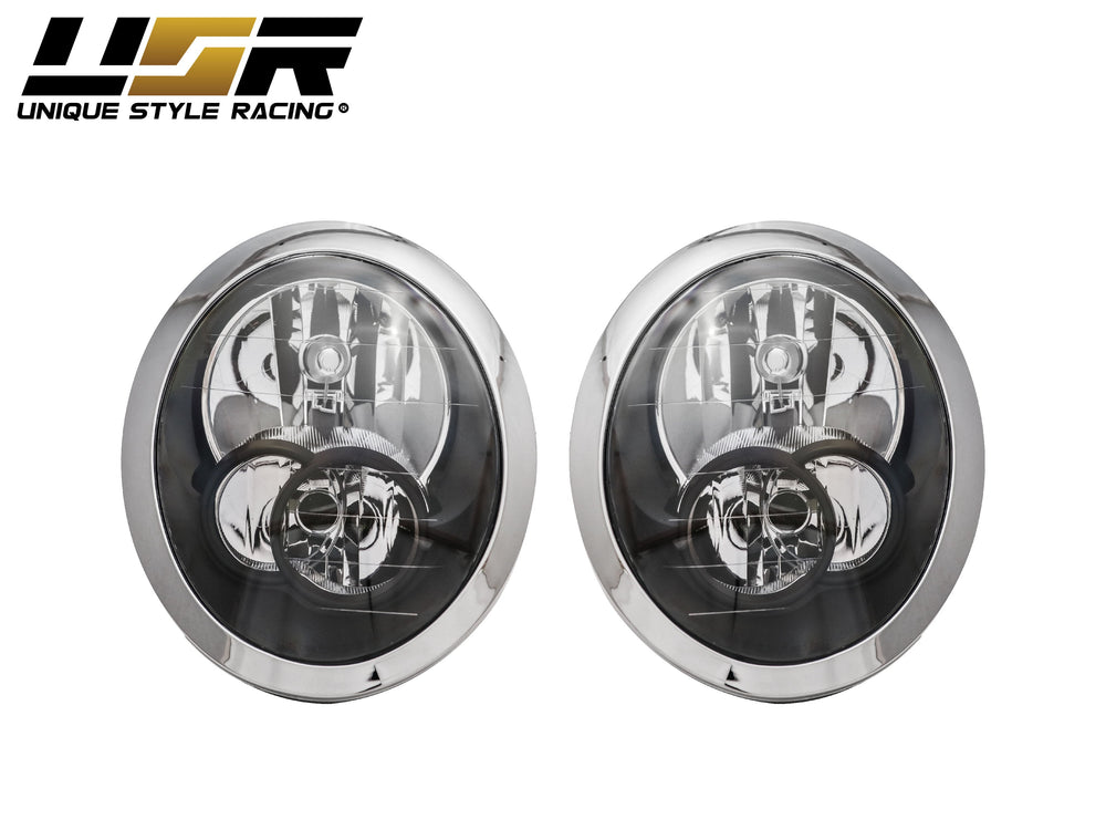 2005-2008 Mini Cooper Cooper S R50 R52 R53 Euro Style Black Housing Headlights DOT/SAE