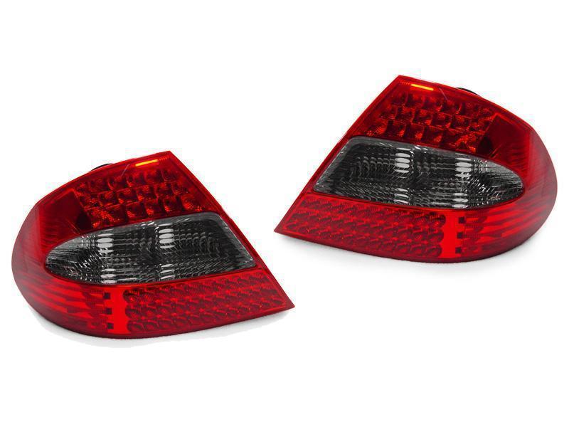 2003-2009 Mercedes CLK Class W209 OEM Facelift Style Red/Clear or Red/Smoke or All Smoked LED Rear Tail Light - Made by DEPO