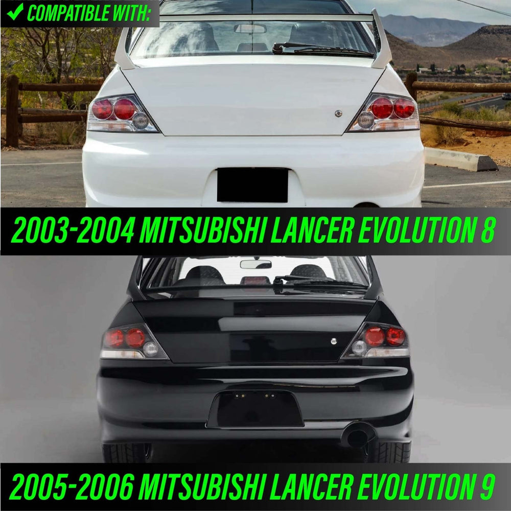 2003-2006 Mitsubishi Lancer Evolution EVO 8/9 Smoke OR Red/Amber OR Black/Clear LED Tail Light