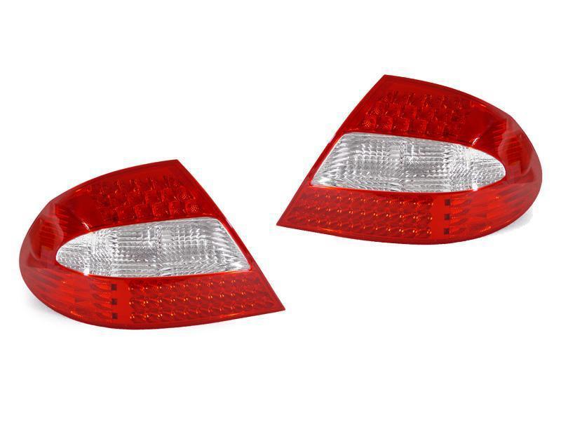 2003-2009 Mercedes CLK Class W209 OEM Facelift Style Red/Clear or Red/Smoke or All Smoked LED Rear Tail Light - Made by DEPO