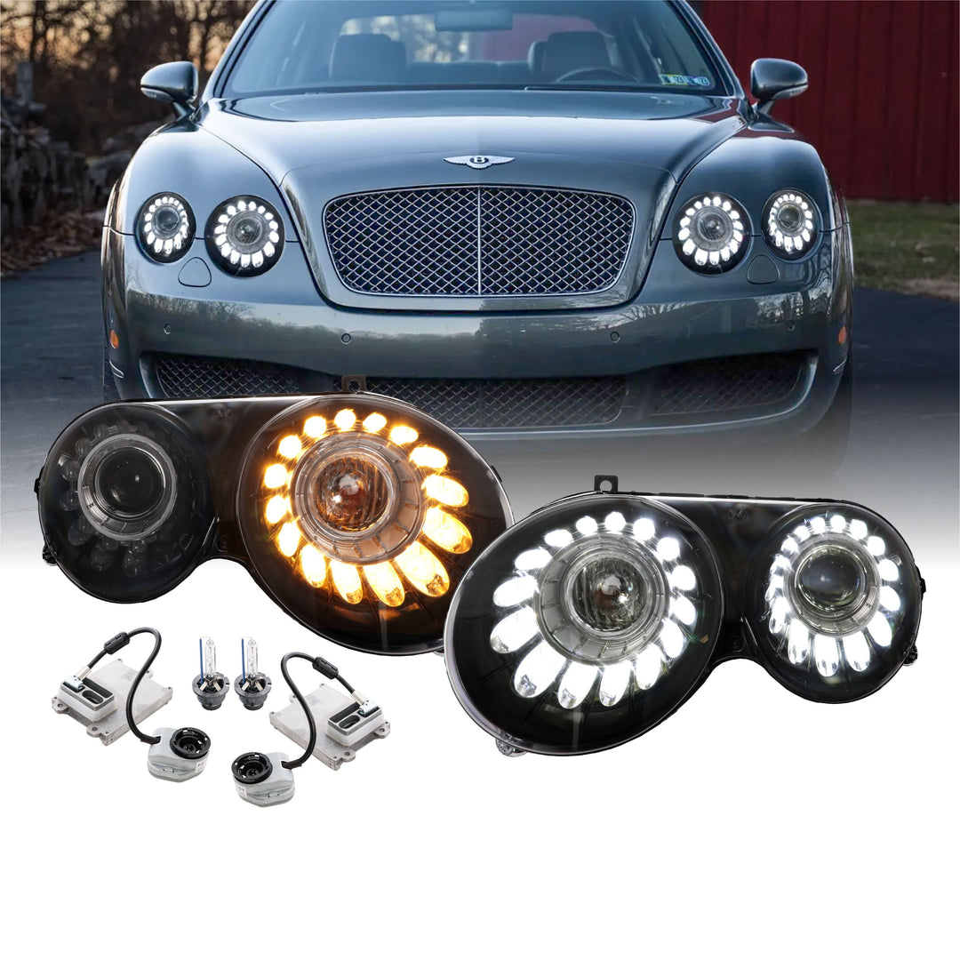 2004-2010 Bentley Continental / Flying Spur OEM Facelift Style LED Bi-Xenon Projector Headlight