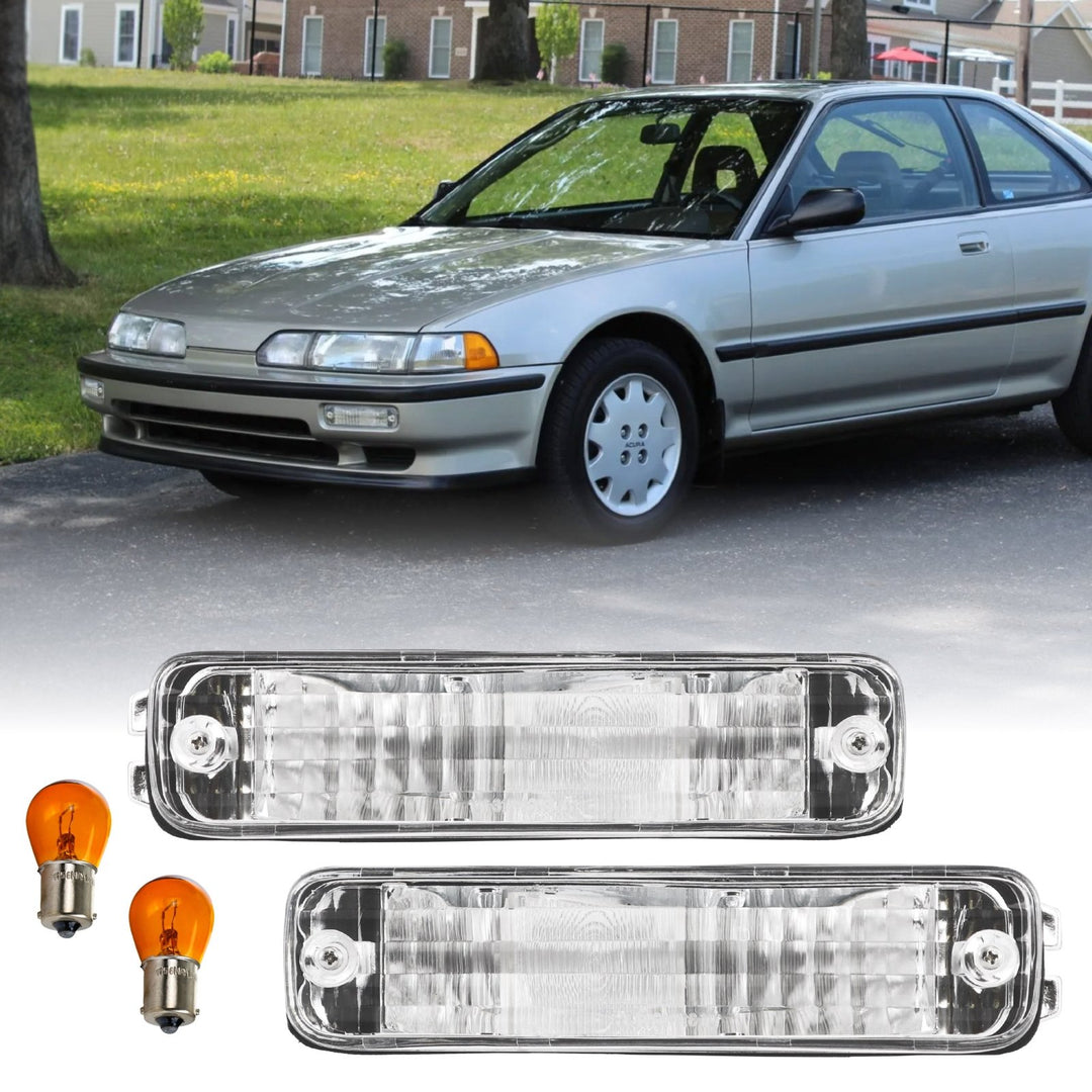 1990 - 1991 Acura Integra JDM Style Clear or Amber Lens Bumper Signal Light