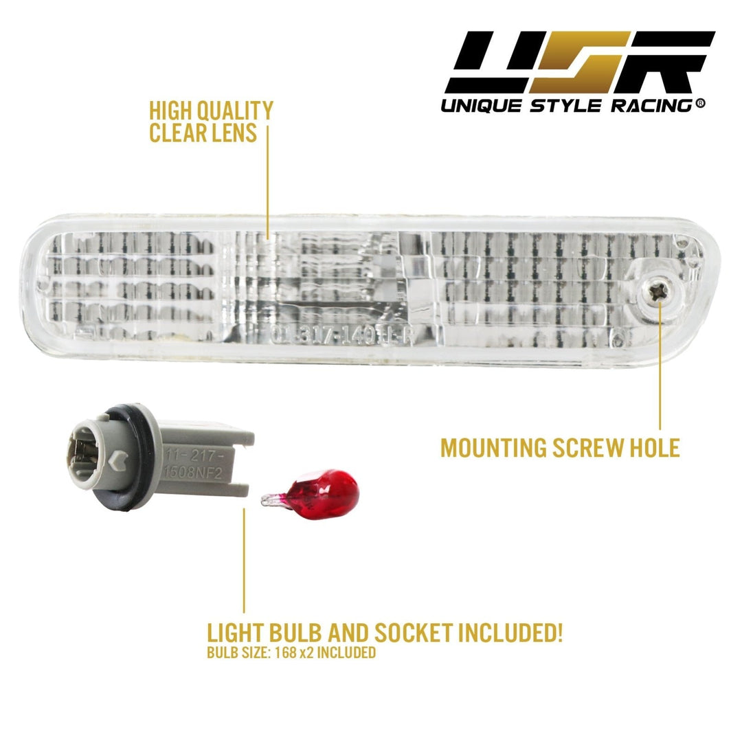 1994 - 1997 Honda Accord & Honda Prelude Clear or Smoke Rear Bumper Side Marker Lights