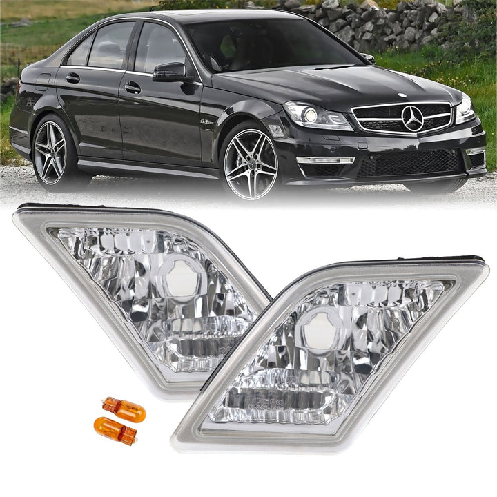 2008 - 2011 Mercedes C Class W204 Crystal Clear or Crystal Smoke Front Bumper Side Marker Light