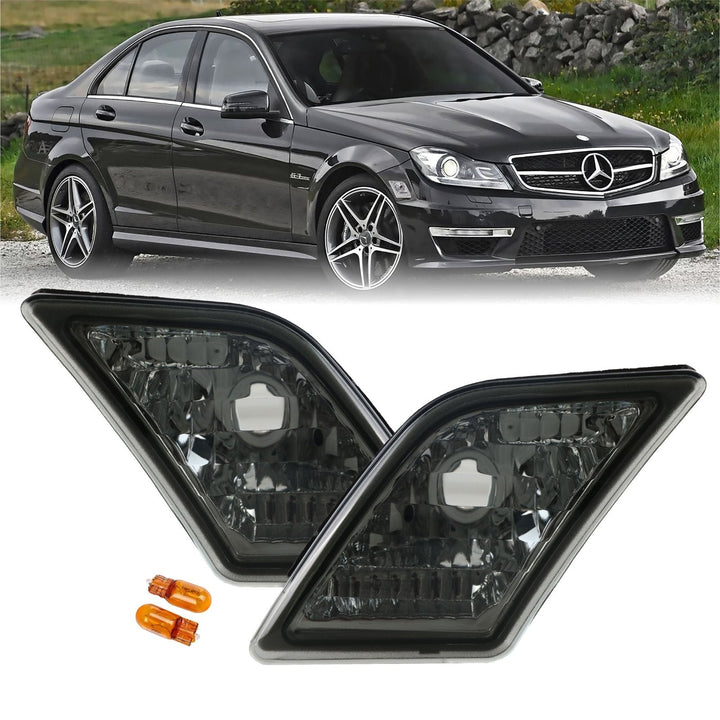 2008 - 2011 Mercedes C Class W204 Crystal Clear or Crystal Smoke Front Bumper Side Marker Light