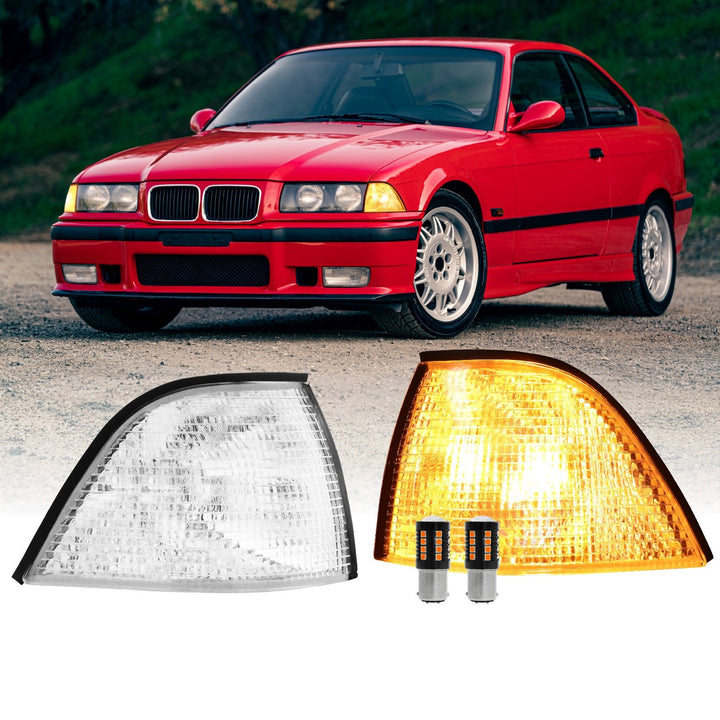 1992 - 1999 BMW E36 3 Series 2D Coupe & Convertible Euro Clear / Smoke / Dark Smoke Lens Corner Lights