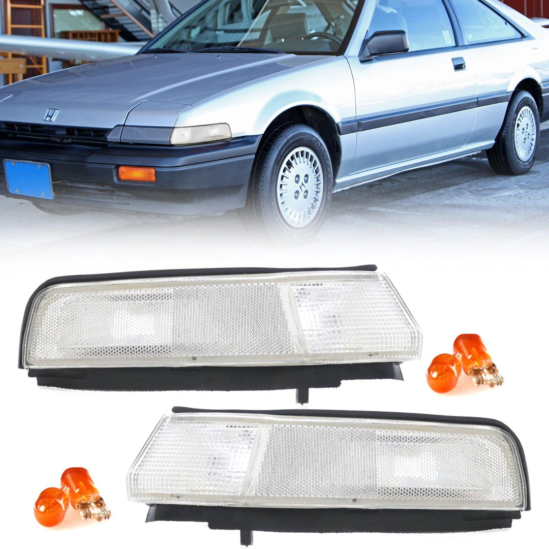 1986 - 1987 Honda Accord 2 Door Hatchback & 4 Door Sedan Front Clear Lens Corner Lights