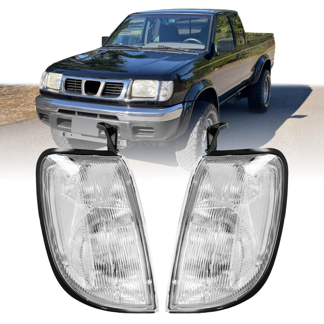 1998 - 2000 Nissan Frontier & 2000 - 2001 Xterra Clear Lens Front Corner Lights