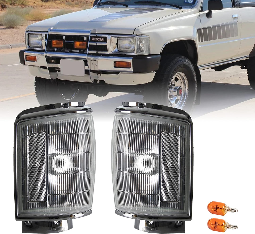 1984 - 1989 Toyota 4Runner & 1984 - 1986 Toyota Pickup Truck 2WD/4WD All Clear Lens Front Corner Lights