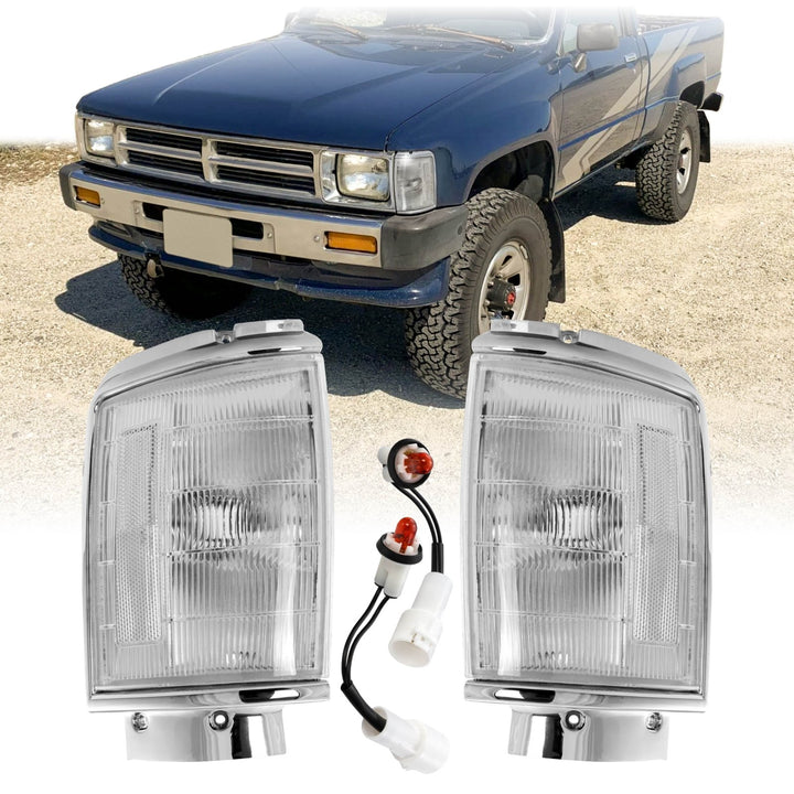 1984 - 1989 Toyota 4Runner & 1984 - 1986 Toyota Pickup Truck 2WD/4WD All Clear Lens Front Corner Lights