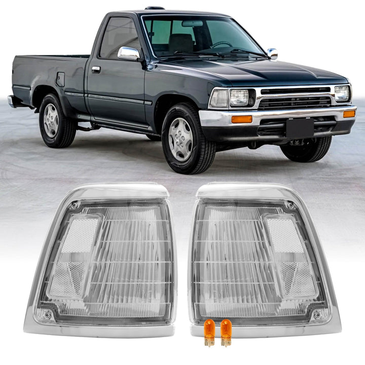 1992 - 1995 Toyota Pickup Truck 2WD All Clear Lens Front Corner Lights