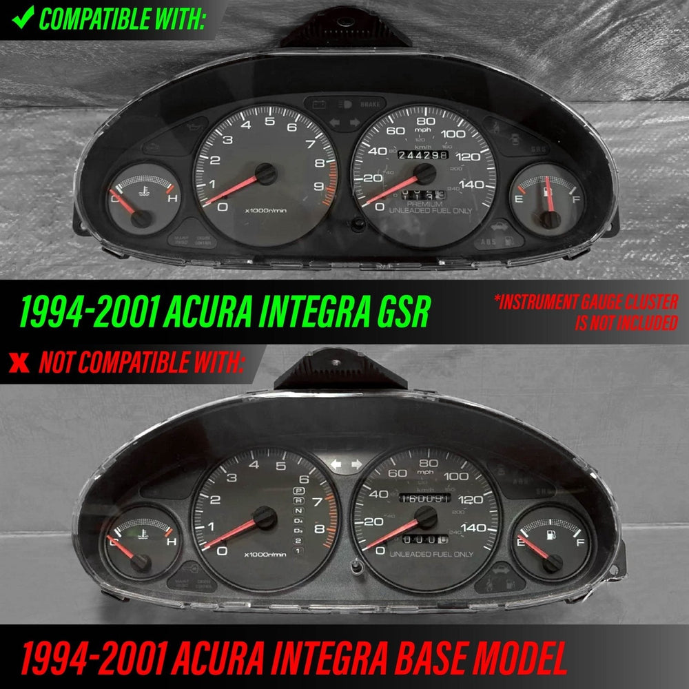 1994 - 2001 Acura Integra GSR TypeR Style Red Glow E.L Glow Gauge For Instrument Cluster