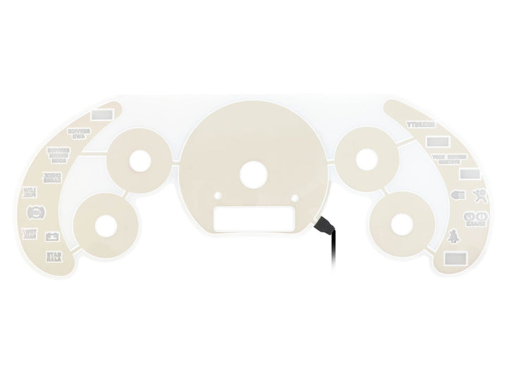 1998 - 2004 Chevrolet Chevy S10 WITH NO Tach/RPM Gauge White Face Blue/Green Glow Gauge Face for Instrument Cluster