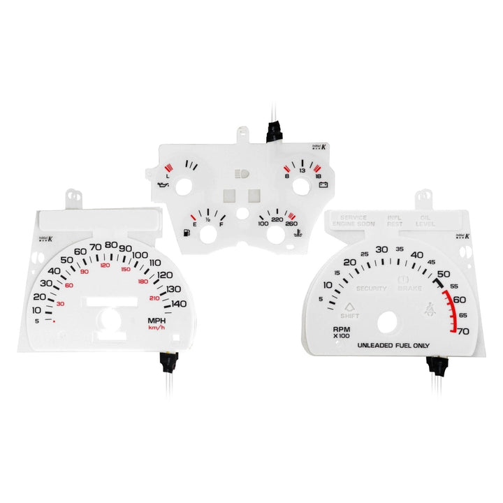 1990 - 1992 Chevrolet Chevy Camaro White Gauge Face Blue/Green Glow for Instrument Cluster