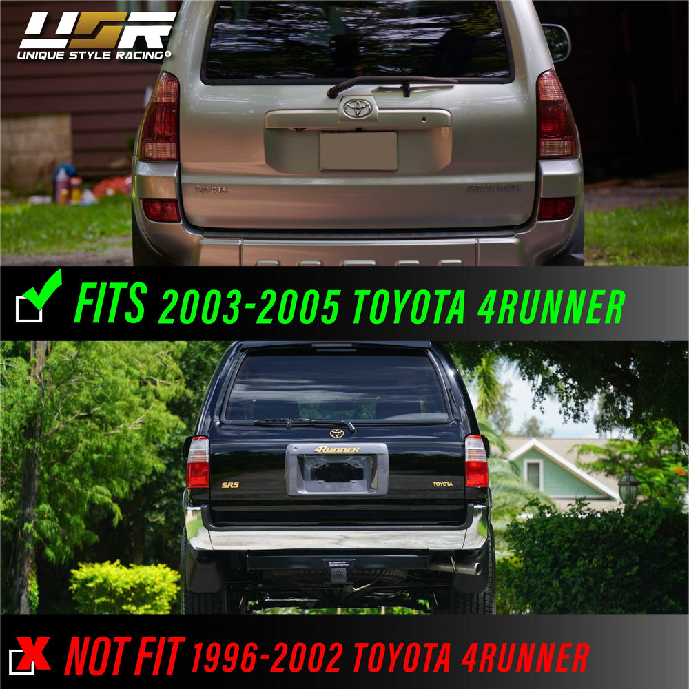 2003-2009 Toyota 4Runner TRD Black/Smoke Reflector LED Rear Tail Lights - Made by Unique Style Racing