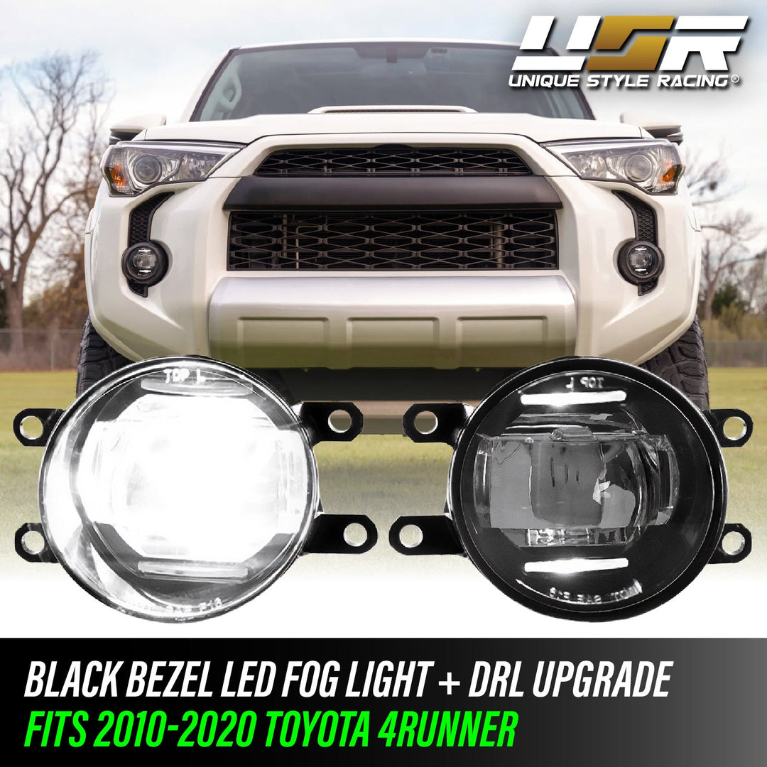 2010-2020 Toyota 4Runner Black 2in1 Projector CREE LED Fog Light Assembly + DRL