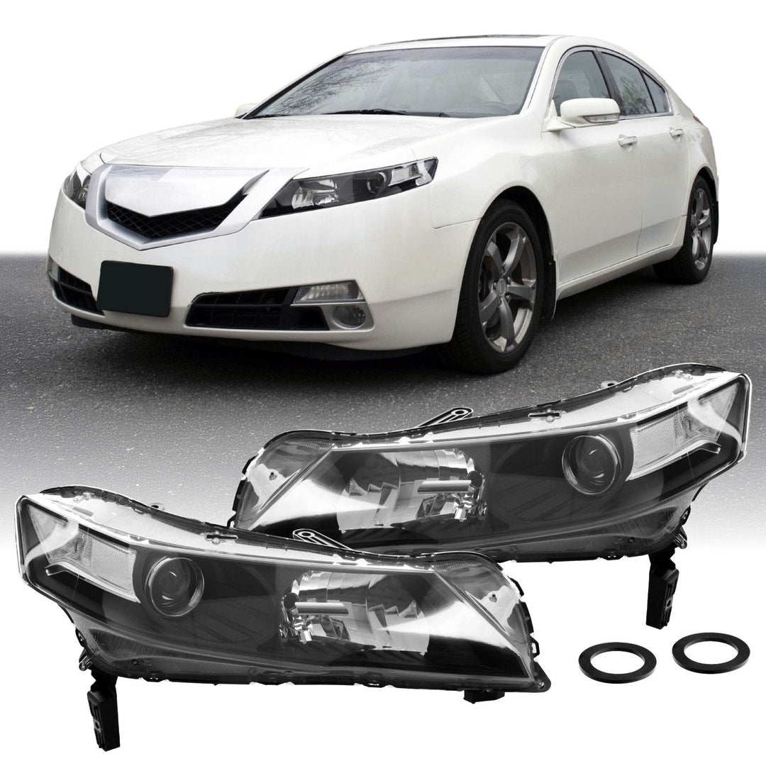 2009 - 2014 Acura TL Clear Corner Diffuser BiXenon D2S Projector Headlight with Gaskets