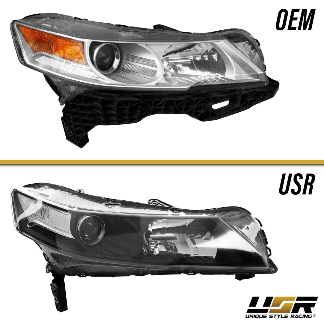 2009 - 2014 Acura TL Clear Corner Diffuser BiXenon D2S Projector Headlight with Gaskets