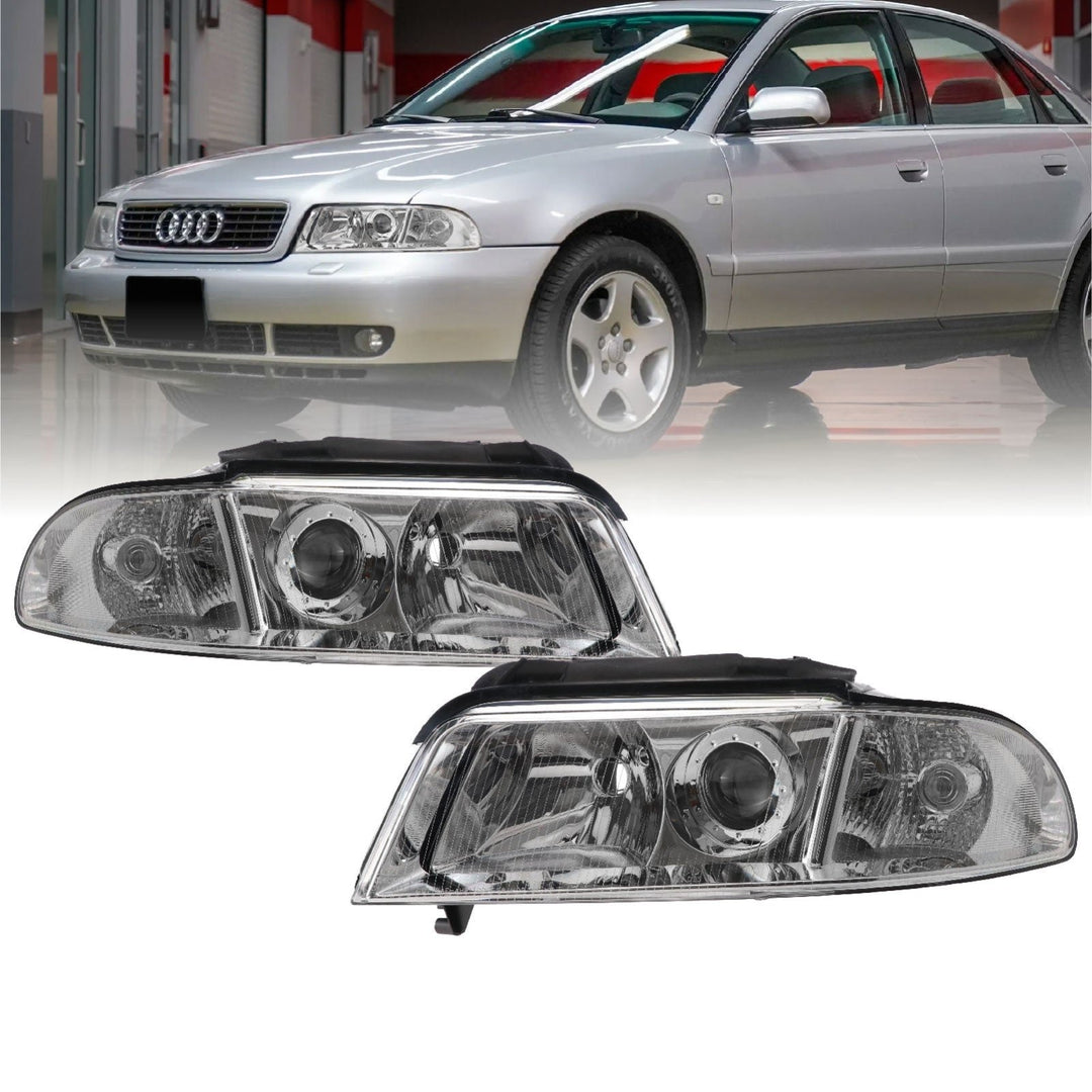 1992 - 2001 Audi A4 B5.5 / 2000 - 2002 S4 Euro ECODE Projector Headlight With Clear Corner Lens