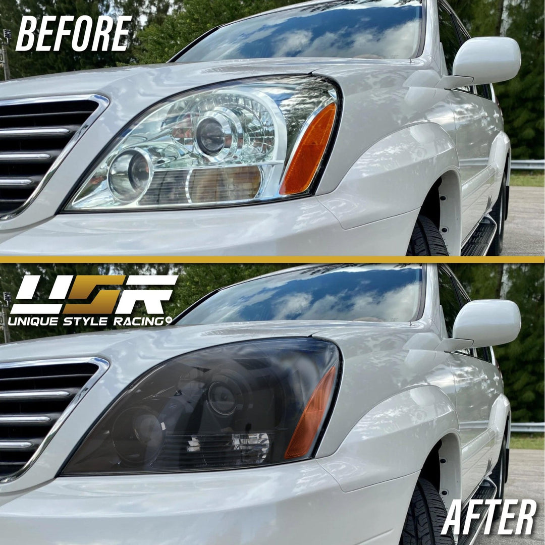 2003 - 2009 Lexus GX470 Gloss Black Housing Clear Lens Headlight