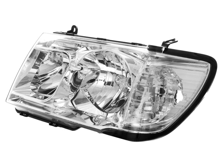 1998 - 2005 Toyota Land Cruiser FJ100 Chrome or Black Housing Crystal Clear Lens Headlights with Corner Light