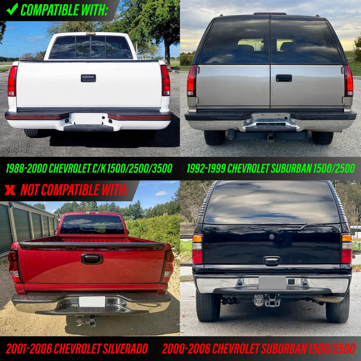 1988 - 2000 Chevrolet Chevy CK C/K Pickup Truck & Suburban SUV White LED License Plate Lights