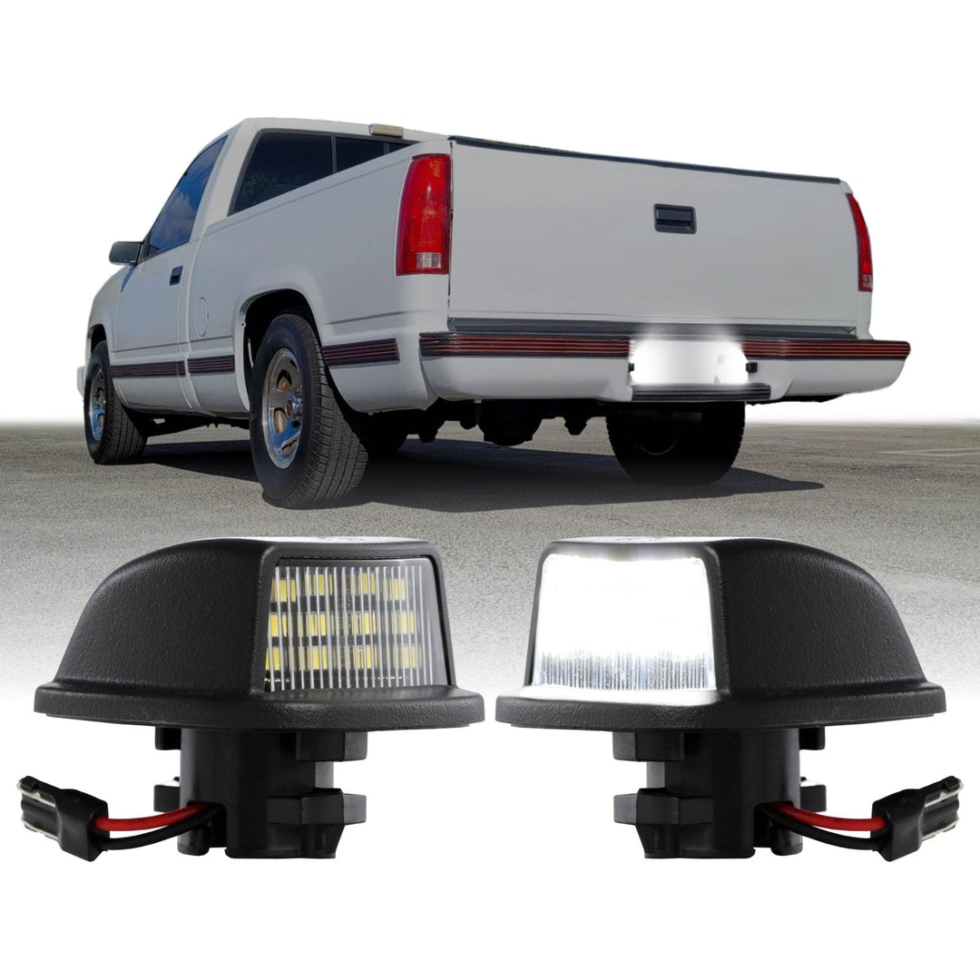 1988 - 2000 Chevrolet Chevy CK C/K Pickup Truck & Suburban SUV White LED License Plate Lights