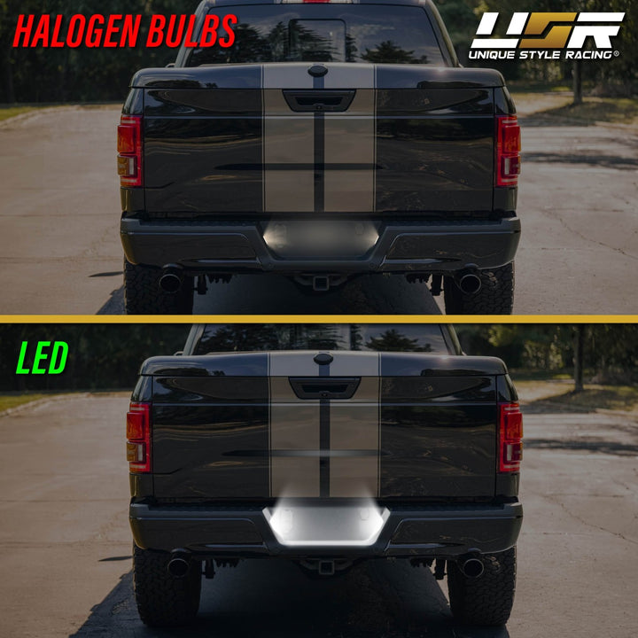 2015 - 2024 Ford F150 Pickup Truck White LED Smoke Lens License Plate Lights