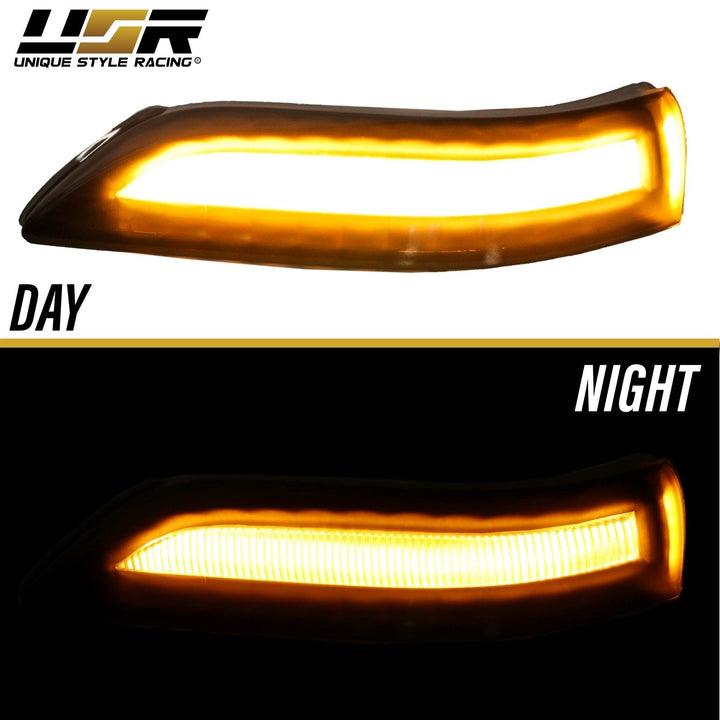 2007 - 2014 Acura TL / 2010 - 2012 Acura ZDX Dark Smoke Lens Sequential Amber LED Mirror Signal Lights