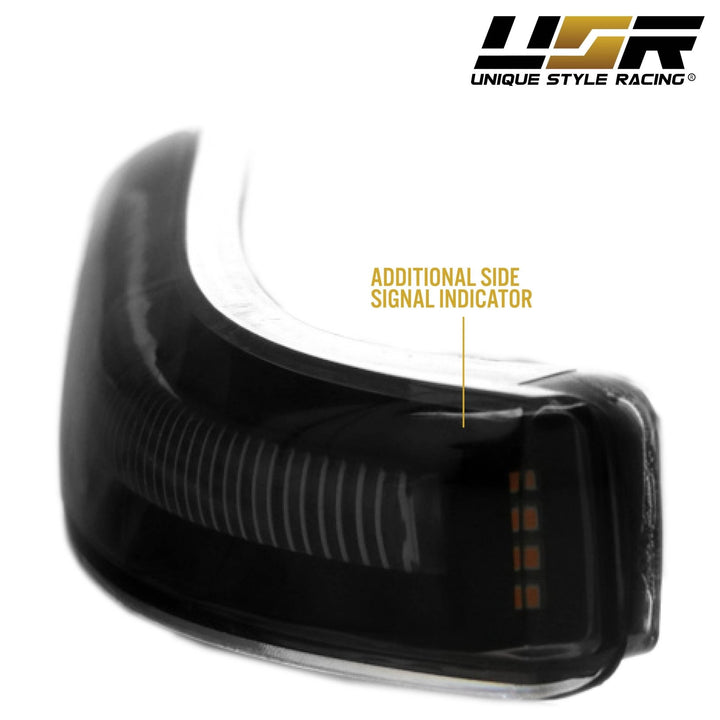 2007 - 2014 Acura TL / 2010 - 2012 Acura ZDX Dark Smoke Lens Sequential Amber LED Mirror Signal Lights