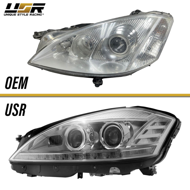 2007 - 2009 Mercedes S Class W221 Facelift Style LED Xenon D1S Projector Headlight W/ AFS For Stock BiXenon Models