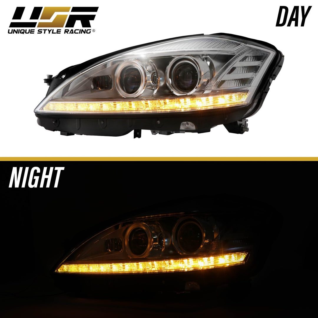 2007 - 2009 Mercedes S Class W221 Facelift Style LED Xenon D1S Projector Headlight W/ AFS For Stock BiXenon Models