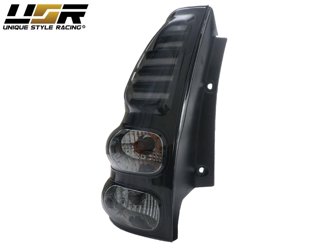 2003 - 2009 Lexus GX470 JDM Style Matte Black Housing with Light Smoke Lens LED Tail Lights