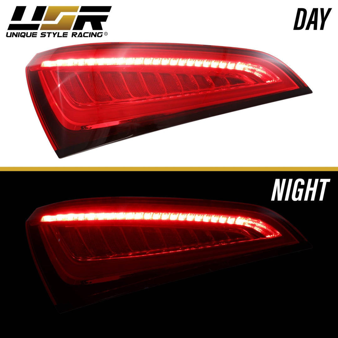 2008 - 2012 Audi Q5 Facelift Style Red Clear Lens FULL LED Upgrade Tail Lights