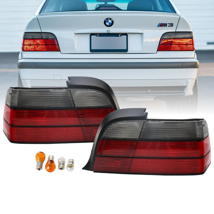 1992 - 1999 BMW E36 3 Series Coupe / Cabrio Euro Red/Clear or Red/Smoke Tails Lights