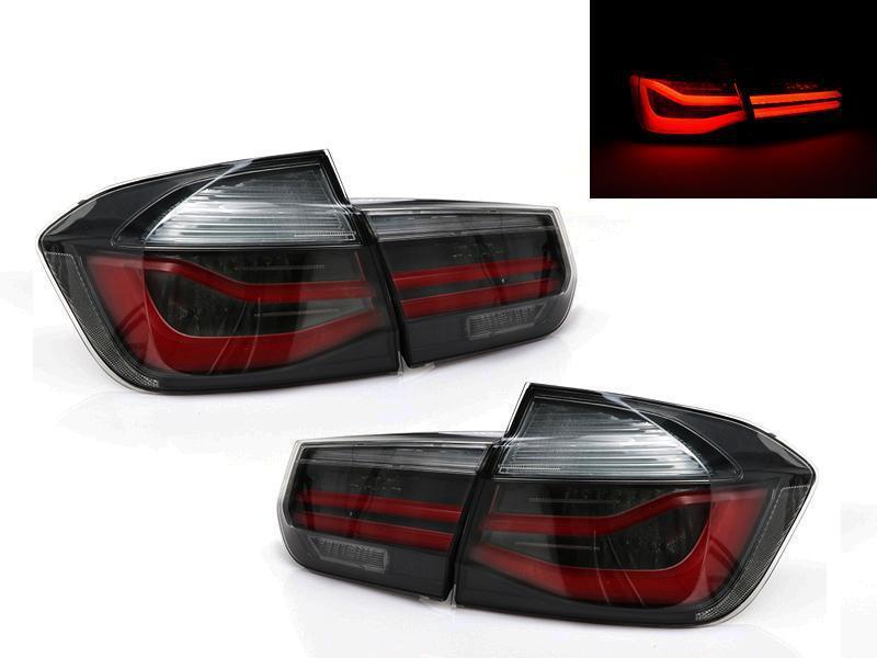 2012 - 2015 BMW 3 Series F30 4D Sedan LCI 4 Pieces LED Light Bar Rear Tail Lights OEM Red or Blackline