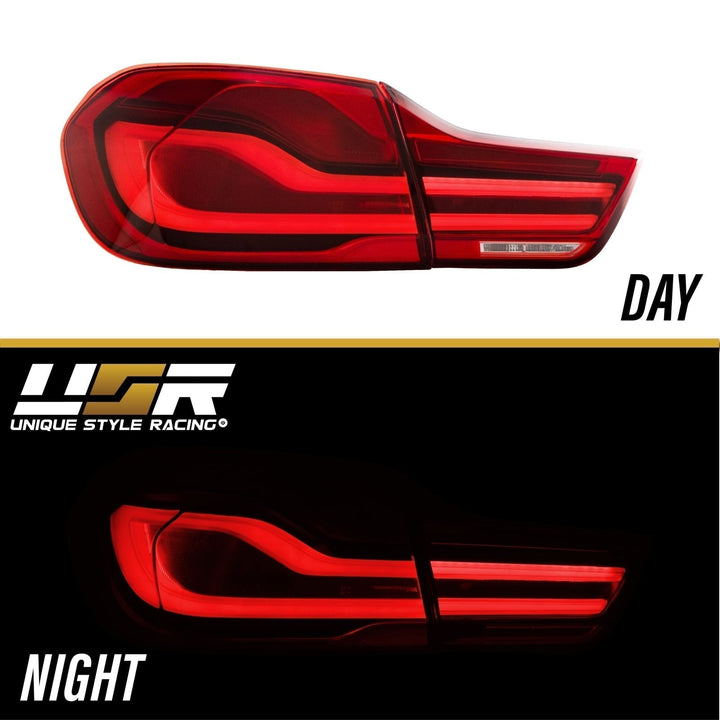 2014 - 2017 BMW 4 Series 18+ LCI OE Style LED Light Bar Red Lens 4 Piece Tail Light