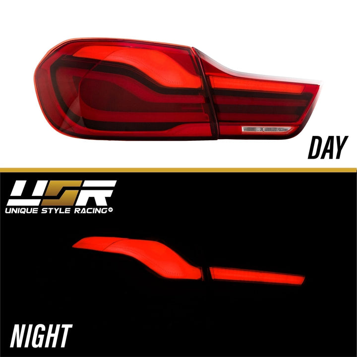 2014 - 2017 BMW 4 Series 18+ LCI OE Style LED Light Bar Red Lens 4 Piece Tail Light