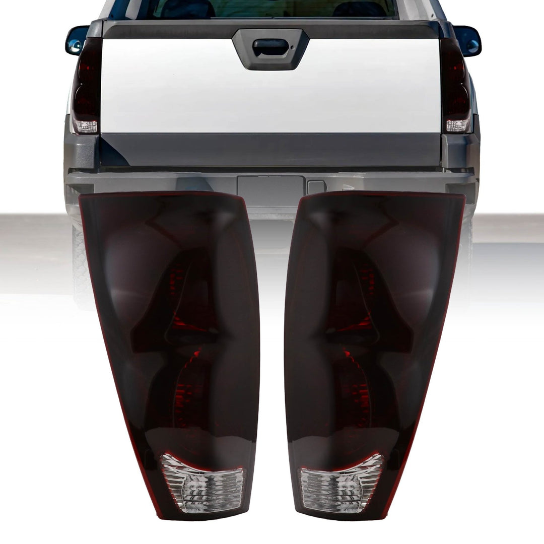 2002 - 2006 Chevy Chevrolet Avalanche Pickup Truck Dark Smoke Red Lens Tail Lights