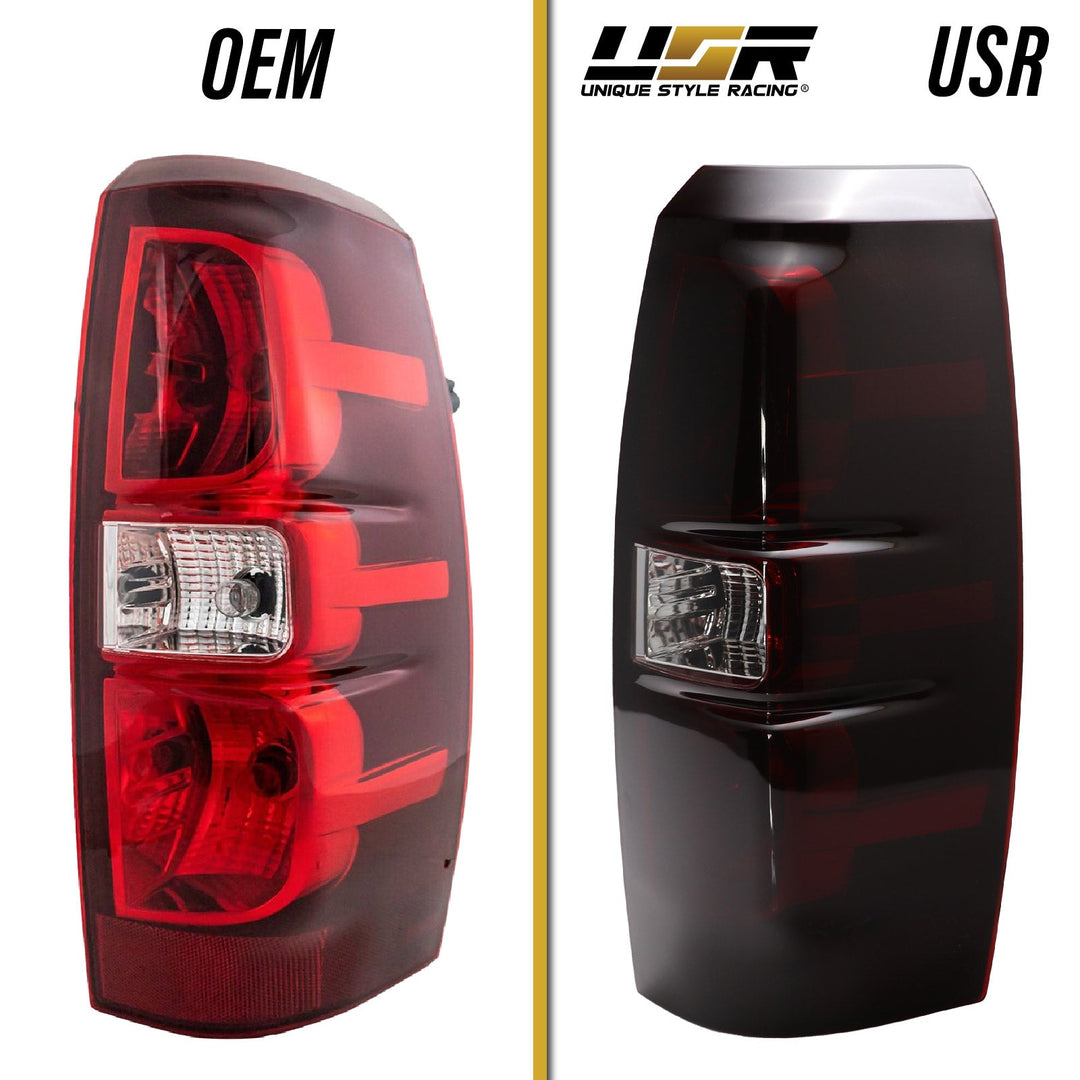 2007-2013 Chevrolet Chevy Avalanche Dark Cherry Red Lens Tail Lights