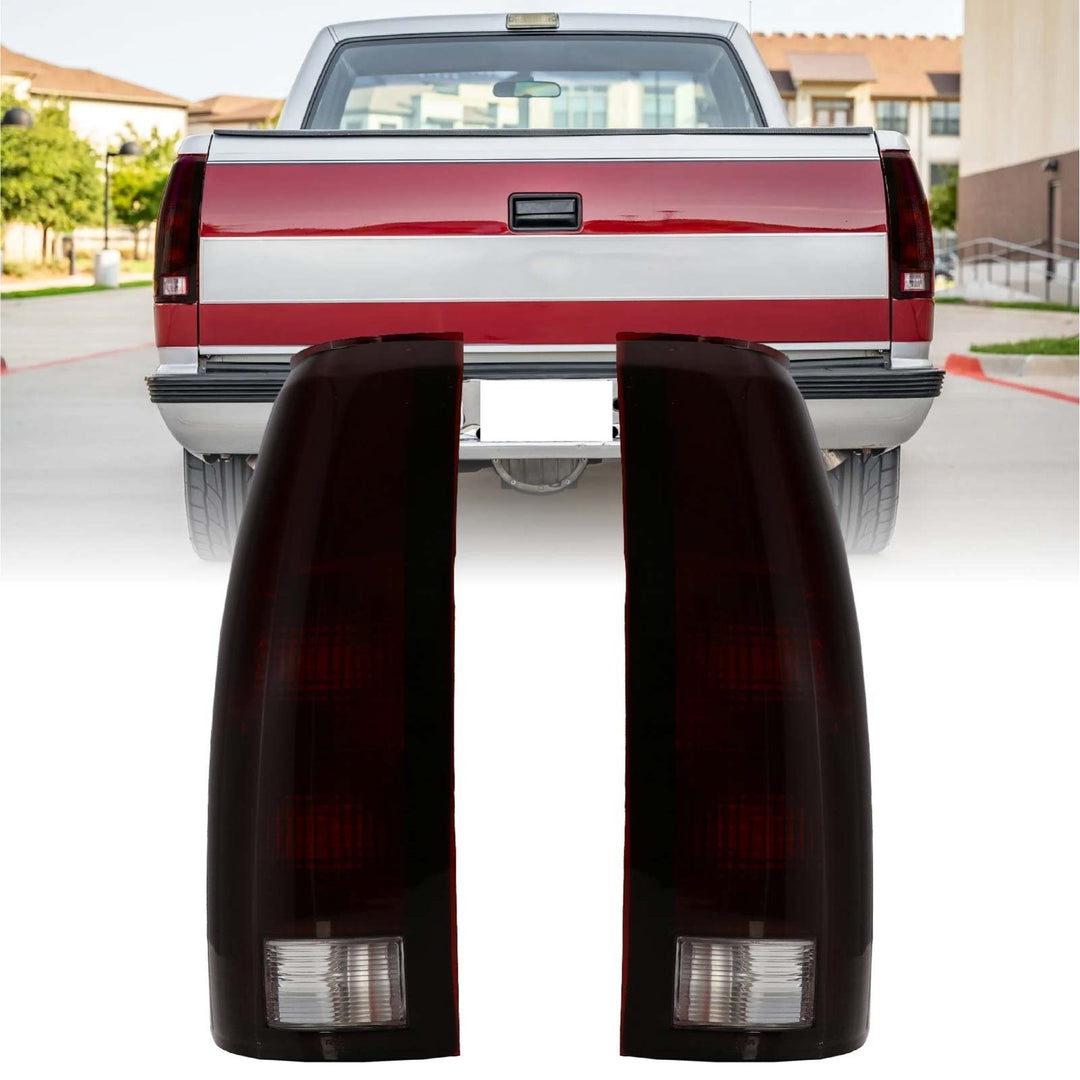 1988 - 1999 Chevy Chevrolet CK, Suburban, Blazer, Tahoe & GMC C/K, Suburban, Yukon & Cadillac Escalade Truck Dark Red Smoke Lens Tail Lights