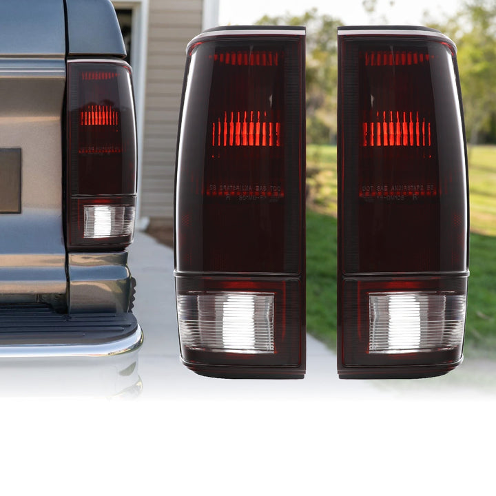 1982 - 1993 Chevrolet Chevy S - 10 & Blazer / 1982 - 1993 GMC S15 & Sonoma Dark Red Smoke Lens Tail Lights