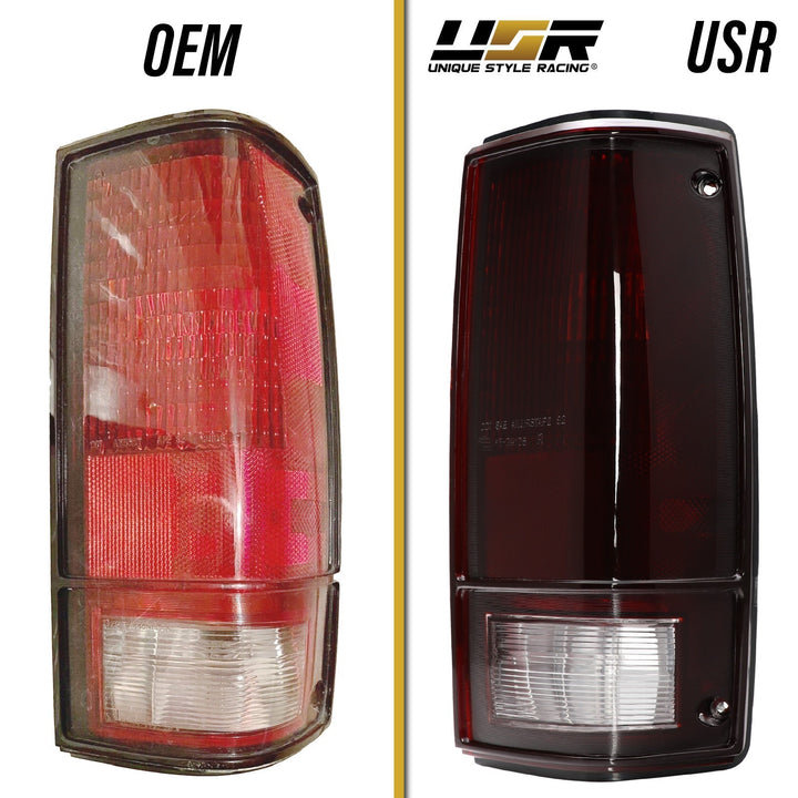 1982 - 1993 Chevrolet Chevy S - 10 & Blazer / 1982 - 1993 GMC S15 & Sonoma Dark Red Smoke Lens Tail Lights