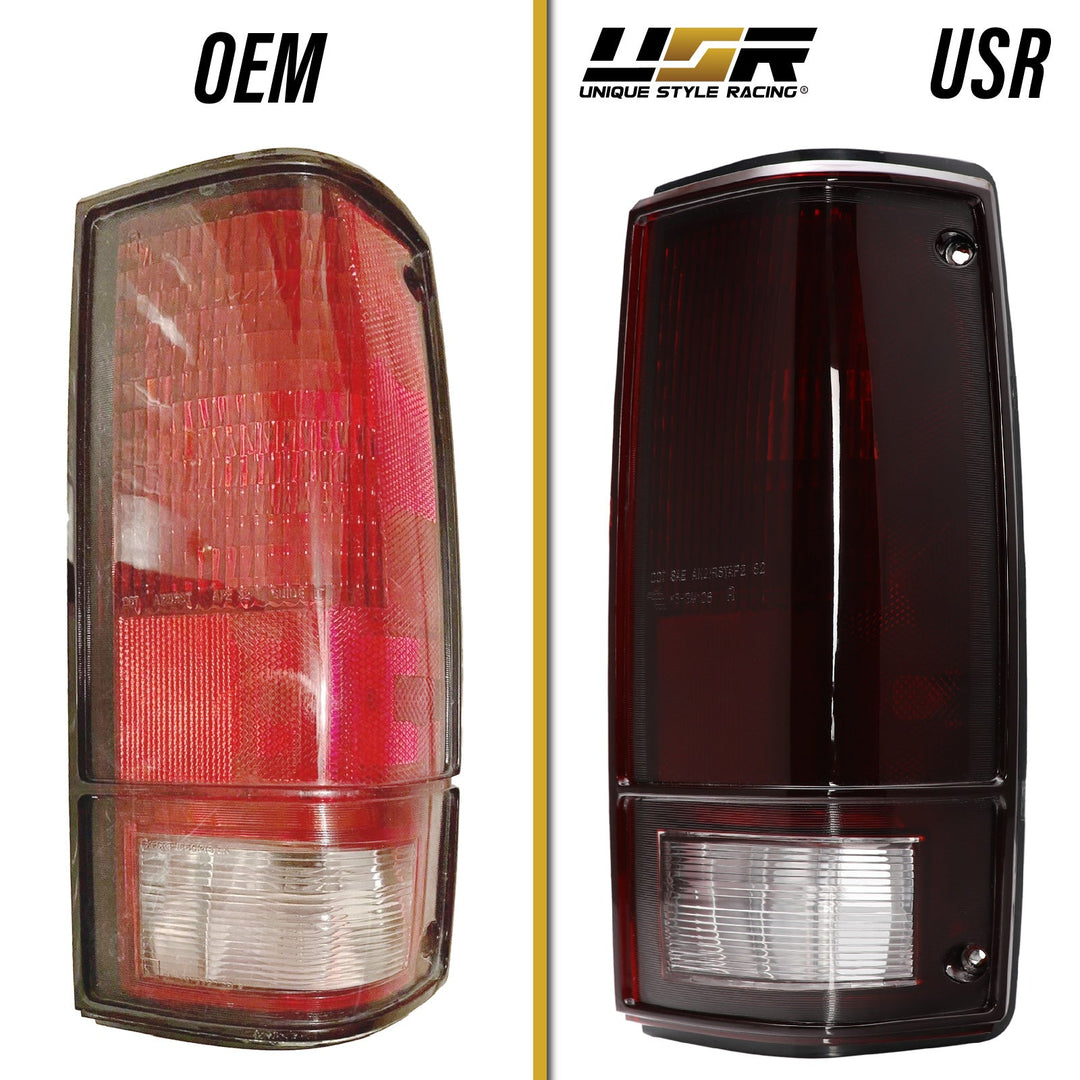 1982-1993 Chevrolet Chevy S-10 & Blazer / 1982-1993 GMC S15 & Sonoma Dark Cherry Red Lens Tail Light