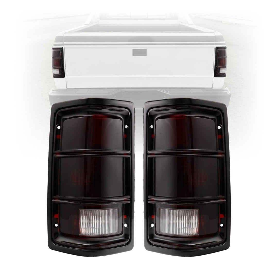 1988 - 1996 Dodge Dakota Pickup Truck Dark Red Smoked Lens Tail Lights