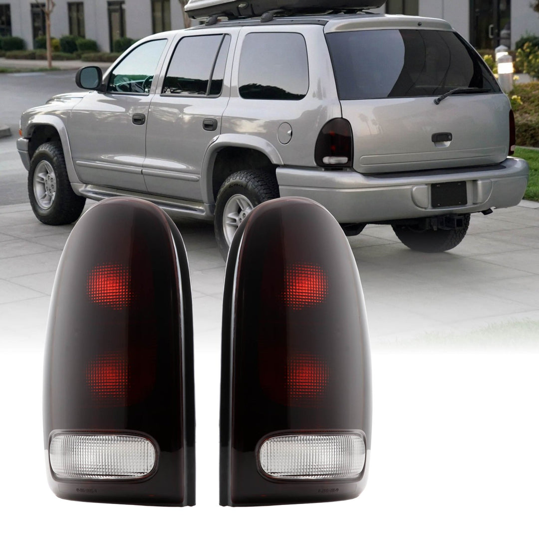 1998 - 2003 Dodge Durango & 1996 - 2000 Chrysler Grand Caravan / Caravan Dark Red Smoke Tail Lights